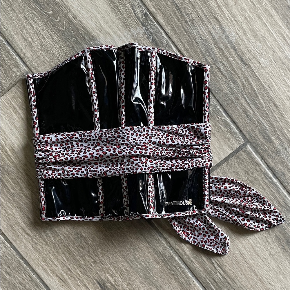 Penthouse Black and Red Corset